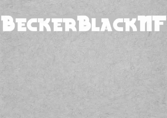 BeckerBlackNF Font examples