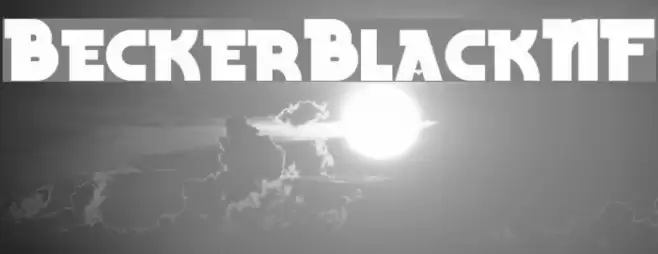 BeckerBlackNF Font examples