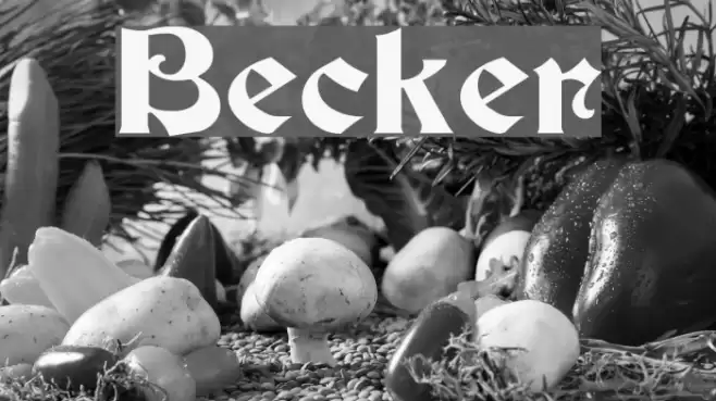 Becker Font examples