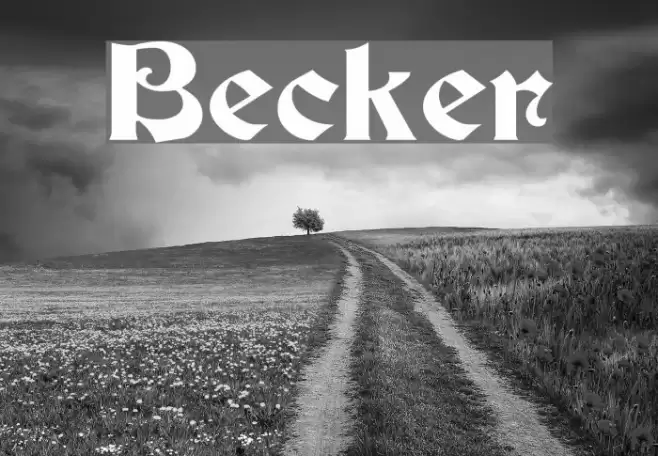 Becker Font examples