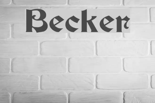 Becker Font examples