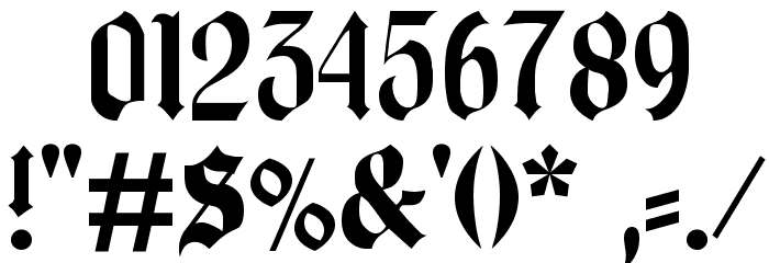Beckett-Kanzlei Font OTHER CHARS