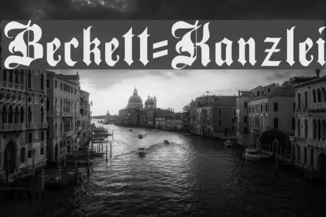 Beckett-Kanzlei Font examples