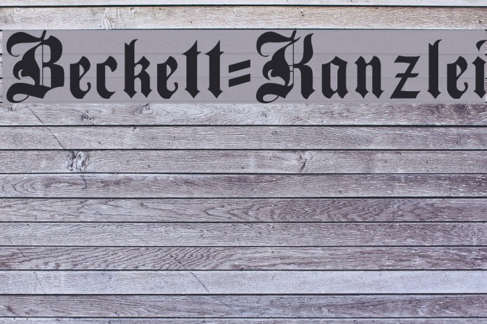 Beckett-Kanzlei Font examples
