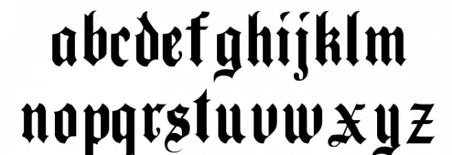 Beckett-Kanzlei خط أحرف صغيرة