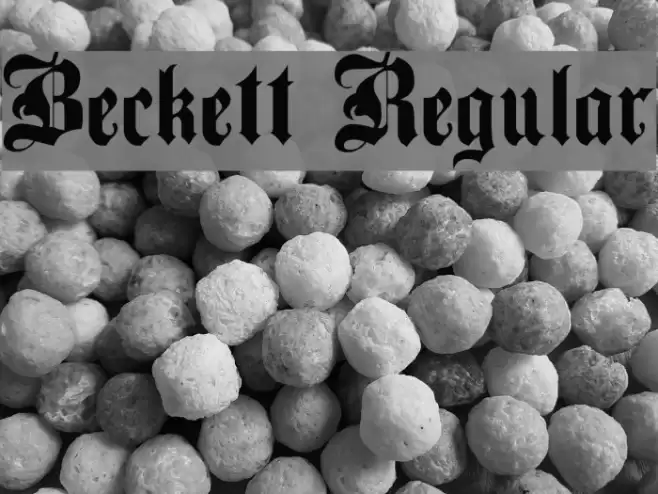 Beckett Regular Caratteri examples