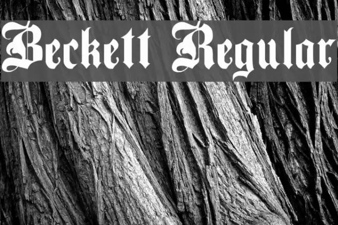 Beckett Regular Caratteri examples