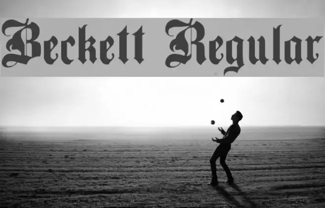 Beckett Regular Caratteri examples