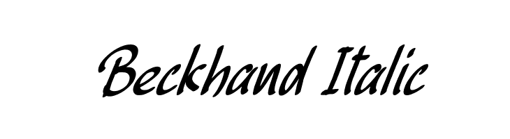 Beckhand Italic  フリーフォントのダウンロード