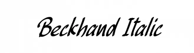 Beckhand Italic  नि: शुल्क फ़ॉन्ट्स डाउनलोड
