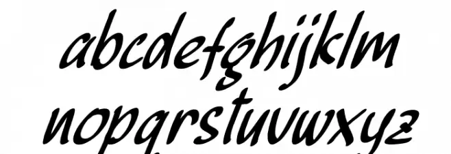 Beckhand Italic 字体 小写