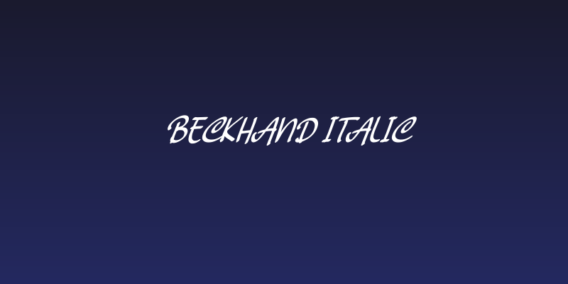 Beckhand Italic Social Header