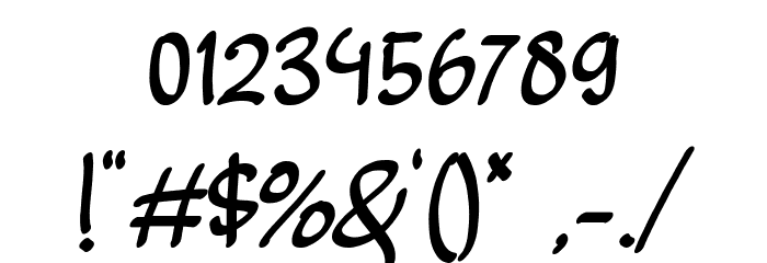 Beckhand Font OTHER CHARS