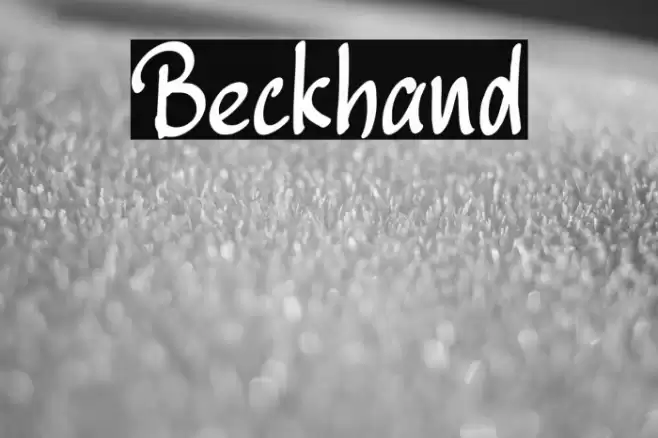 Beckhand Font examples