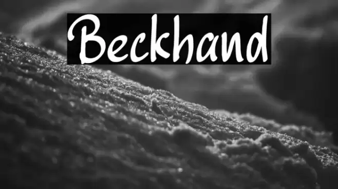 Beckhand Font examples