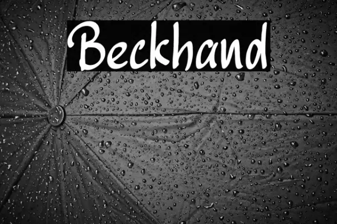 Beckhand Font examples
