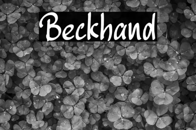 Beckhand Font examples
