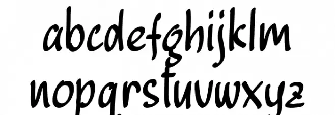 Beckhand Caratteri MINUSCOLO