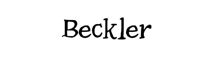 Beckler  les polices de caractères gratuit tlcharger