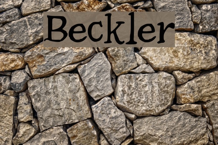 Beckler Font examples