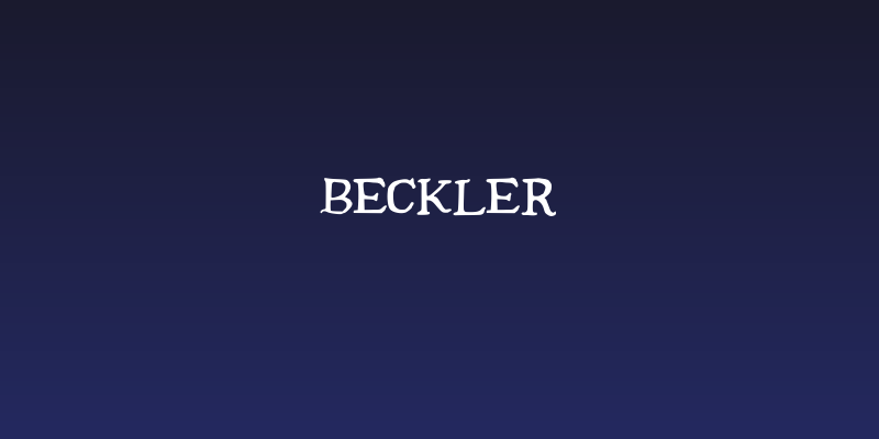 Beckler Social Header