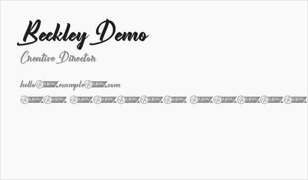 Beckley Demo Business Card