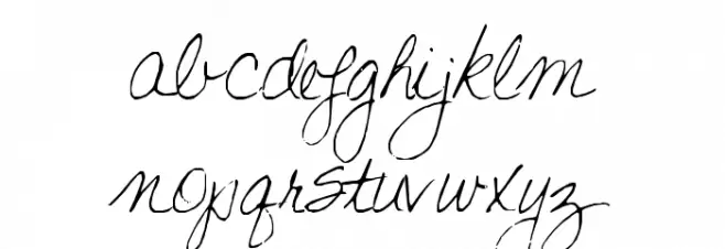 Becks Schriftart Kleinbuchstaben