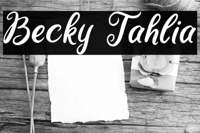 Becky Tahlia Font examples
