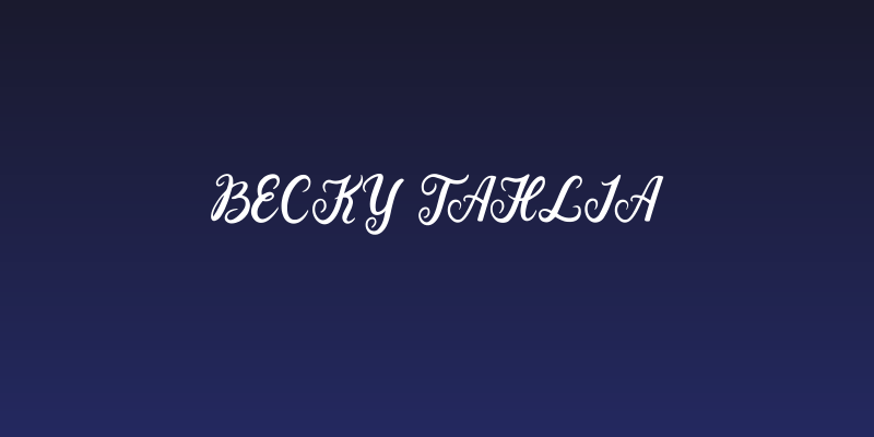 Becky Tahlia Social Header
