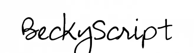 BeckyScript  baixar fontes gratis