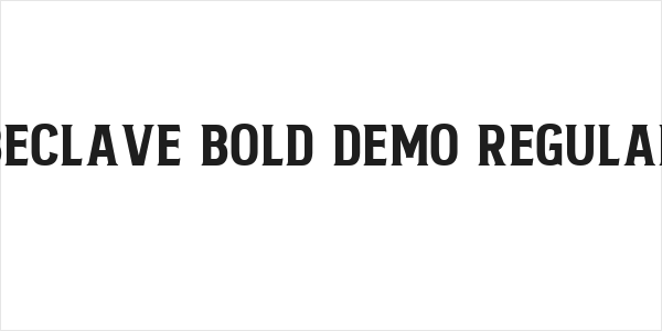 Beclave Bold DEMO Regular Logo