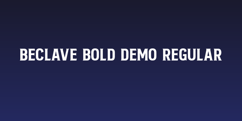 Beclave Bold DEMO Regular Social Header