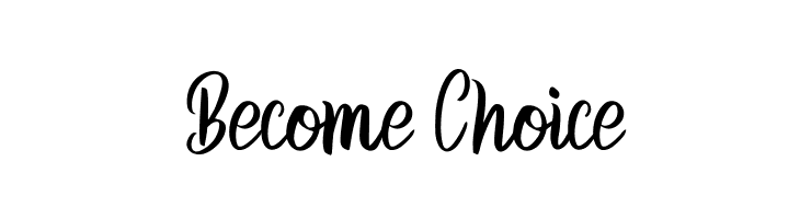 Become Choice  フリーフォントのダウンロード