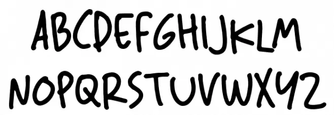 Becomes Notes Regular Font UPPERCASE