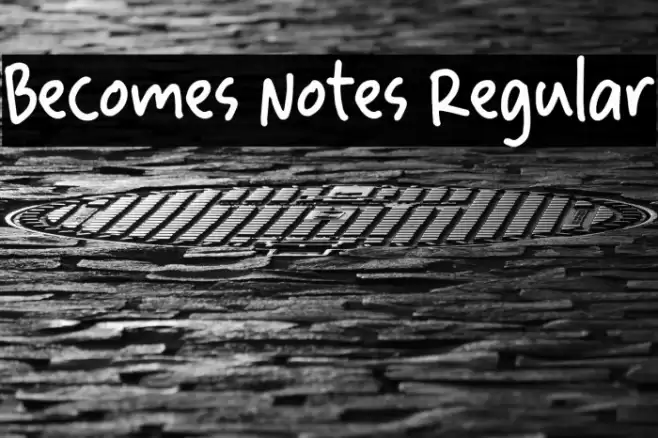 Becomes Notes Regular Font examples