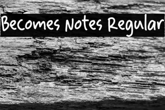 Becomes Notes Regular Font examples