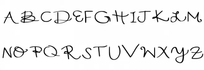 Bec's Hand Medium Шрифта ВЕРХНИЙ