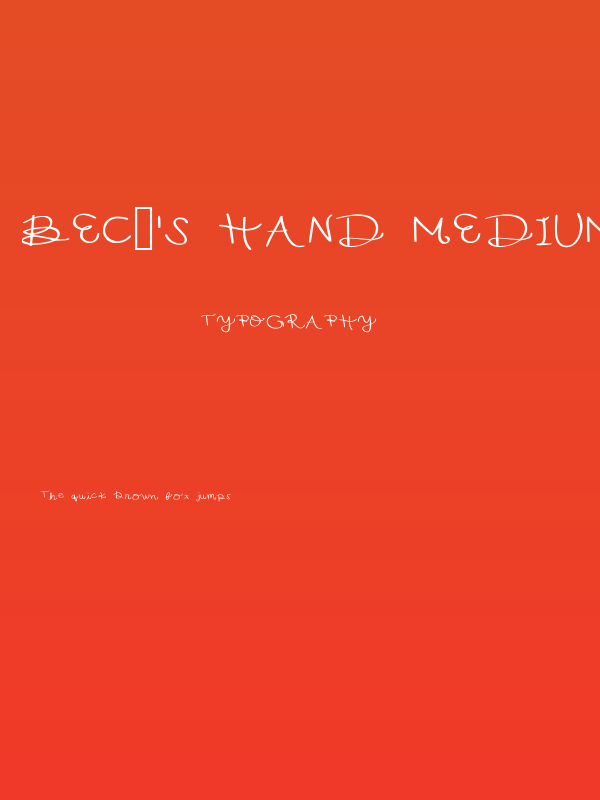 Bec's Hand Medium Poster