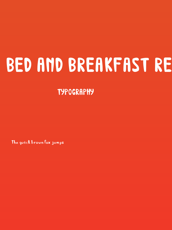 Bed and Breakfast Regular Poster