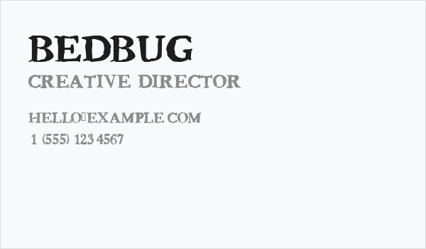 Bedbug Business Card