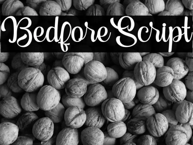 BedforeScript Font examples