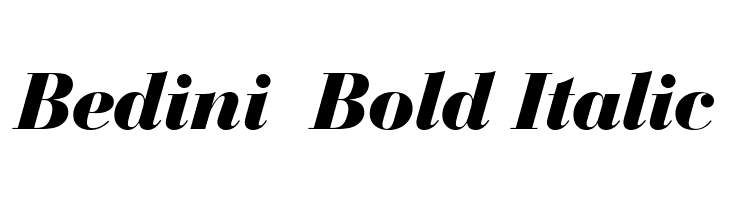 Bedini Bold Italic Font