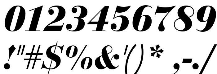 Bedini Bold Italic Font OTHER CHARS