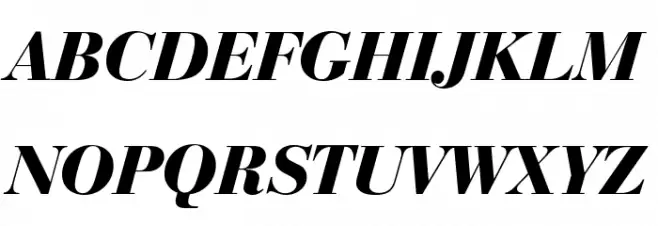 Bedini Bold Italic Font Litere mari
