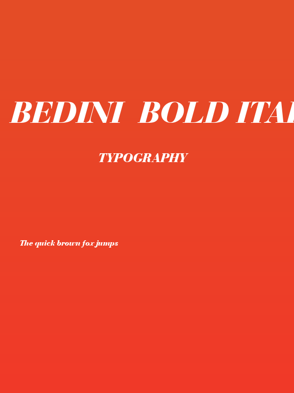 Bedini  Bold Italic Poster