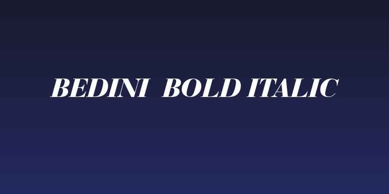Bedini  Bold Italic Social Header