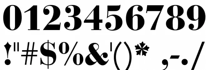 Bedini  Bold Font OTHER CHARS