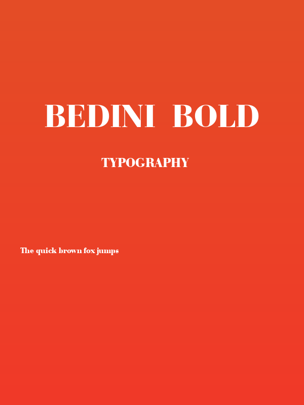 Bedini  Bold Poster