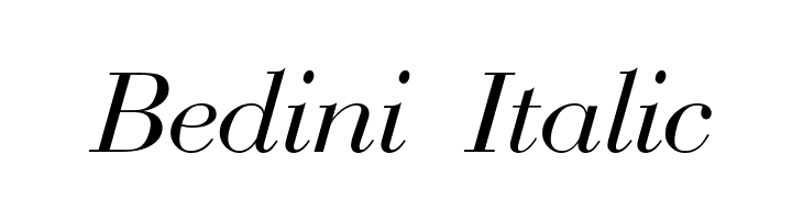 Bedini  Italic Шрифта