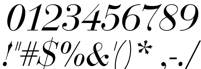 Bedini Italic Font OTHER CHARS